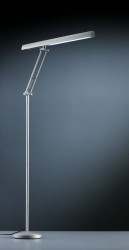 STILO FLOOR-Fully Adjustable T5 decorative floor lamp with plastic diffuser, complete with on/off switch, power cable and plug